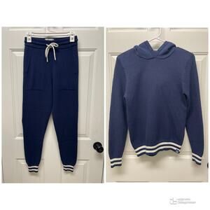 Long Wharf Women's Westerly SeaWell Hoodie and Jogger SET navy blue size XS